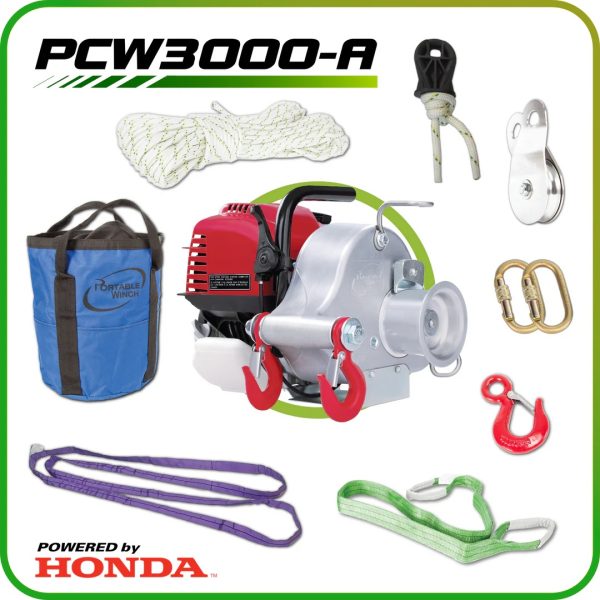 PCW 3000 Portable Winch with Kit